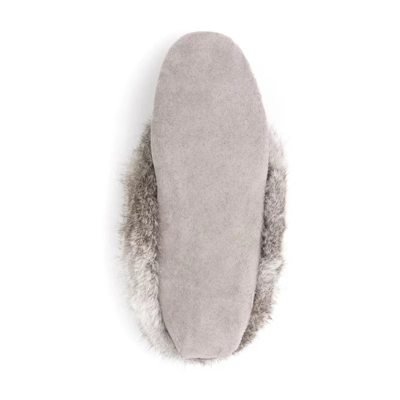 Tänionnienha’ (Lapin) en fourrure de lapin - Mocassin en cuir femme – Image 7