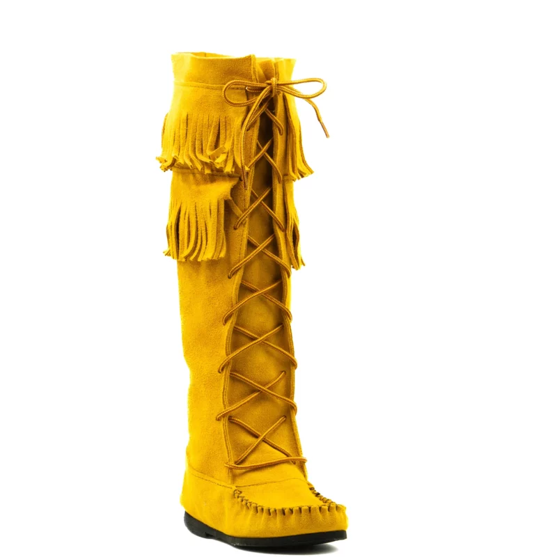 O'nonhta' (Jambe) - Bottes hautes en cuir femme
